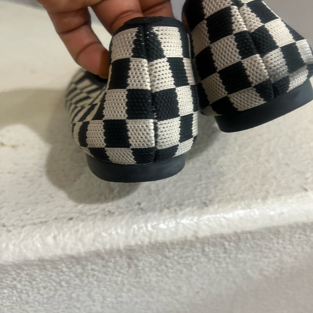 Vivaia Shoes Margot 2.0 Black & White Checker Knit Ballet Flats Chic Preppy 42 - Picture 11 of 11